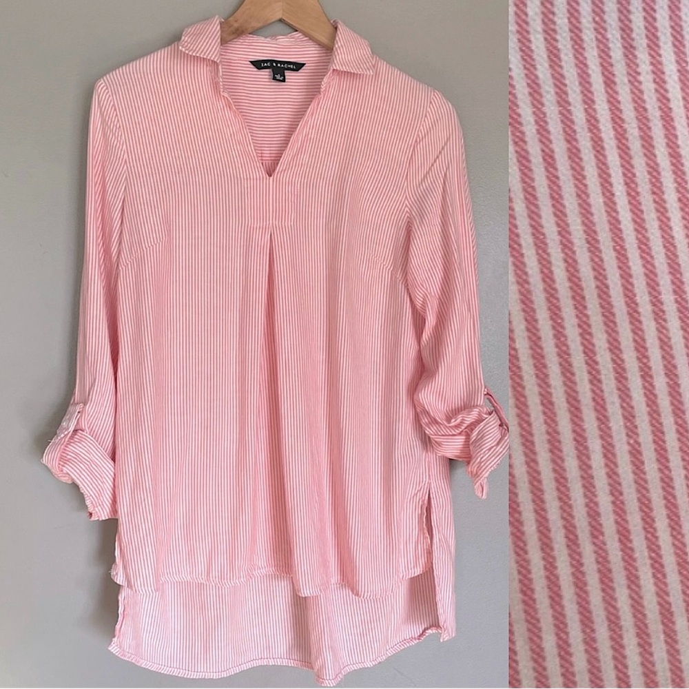 Pink Stripe Zac & Rachel Collar Pullover